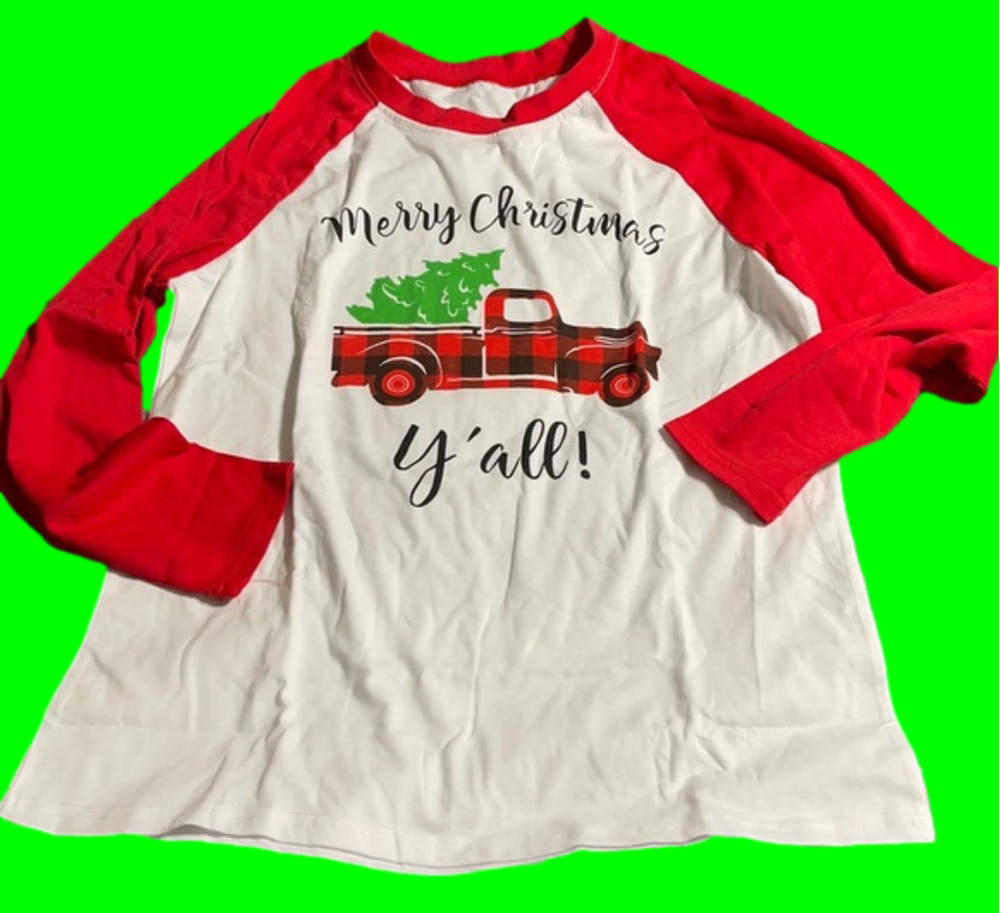 New M Merry Christmas Y’all truck shirt